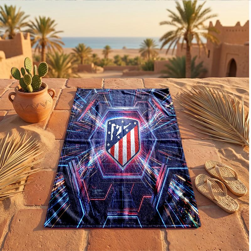 Atletico Madrid Print Microfiber Beach Towel Quick Dry Absorbent Large Towel For Beach Swimming Travel