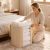 Three Layer Wardrobe Clothing Organizer Large Capacity Storage Bag for Quilt Blanket Compression and Packing with Zipper and Handles