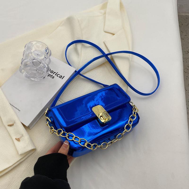 Stylish Pu Leather Chain Bag For Women Trendy Square Crossbody And Shoulder Bag