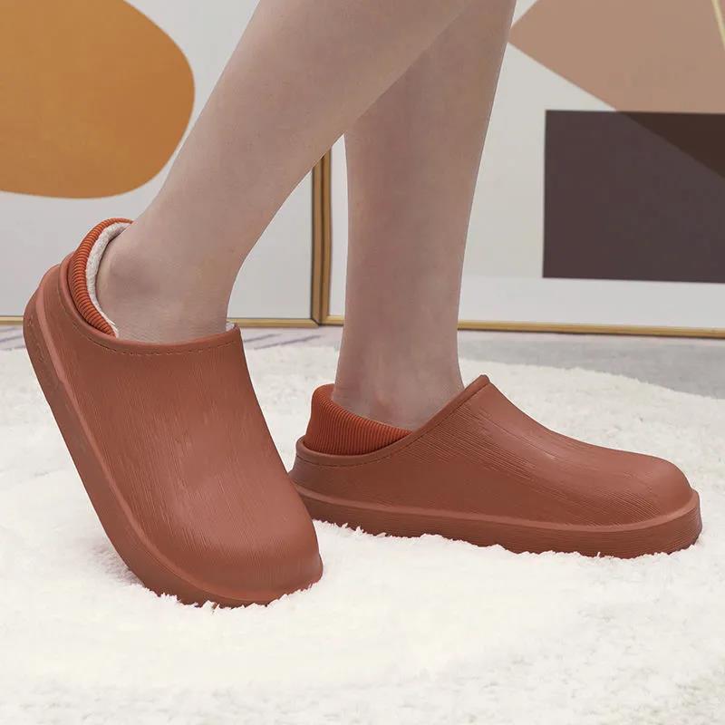 Compre Cotton Shoes Women's Bag Heel Water Proof Non-slip Shell Shoes  Reversible Keep Warm Home Dormitory barato — frete grátis, avaliações reais  com fotos — Joom