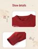 2025 Stylish Knit Base Layer Top for Middle-Aged & Elderly Women - Autumn/Winter Red Sweater