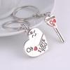 Love Heart Key Chains Lock Rings Bag Jewelry Wedding Trinket Valentine Day Gift