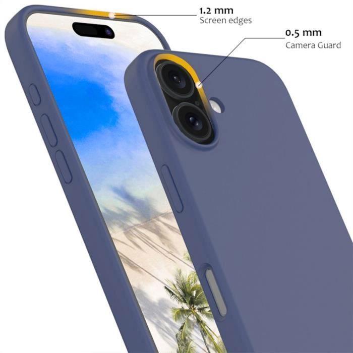 Coque de protection - silicone - iphone 16 - ultra slim - antichoc - anti-rayures