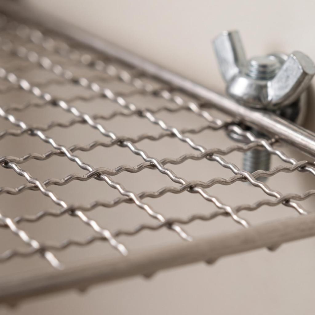 Bird Cage Mesh Platform Sturdy Perch Space-Saving