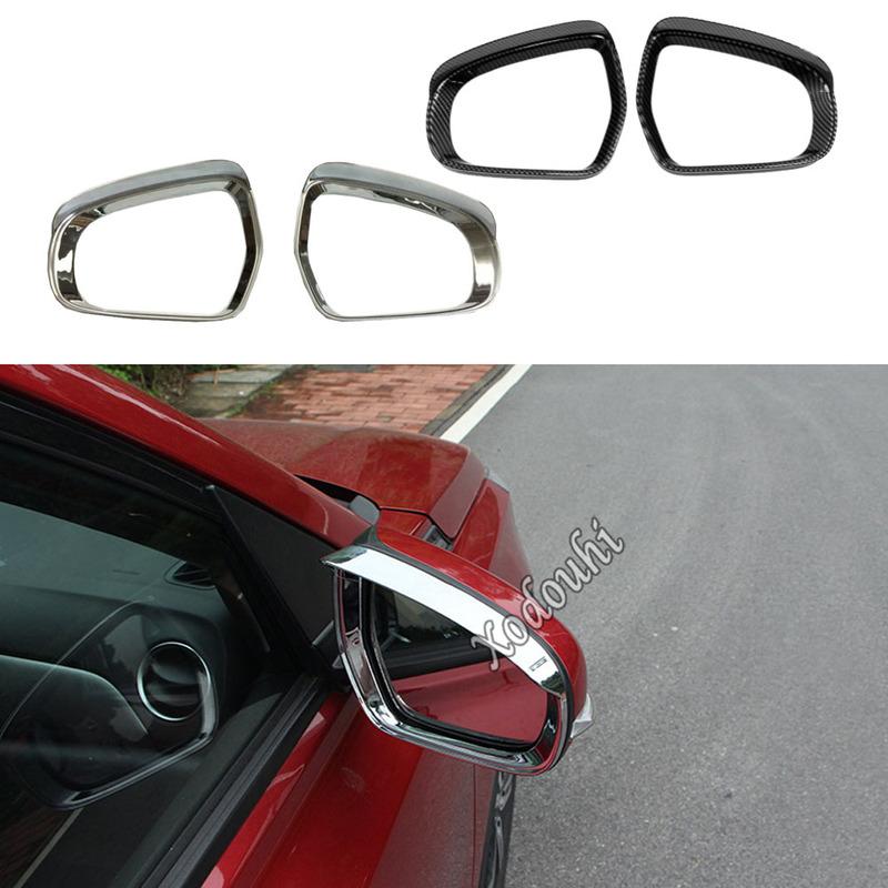 For Suzuki Vitara 2016 2017 2018 Stick Rear View Side Glass Mirror Trim Frame Rain Shield Sun Visor Shade ABS Eyebrow