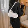 Retro Candy Color Underarm Bag Small PU Leather Top-Handle Handbag Soft Square Bag Women