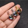 Heart-Shaped Gold Pendant Rainbow Necklace with Imitation Tourmaline - Valentine's Day Gift