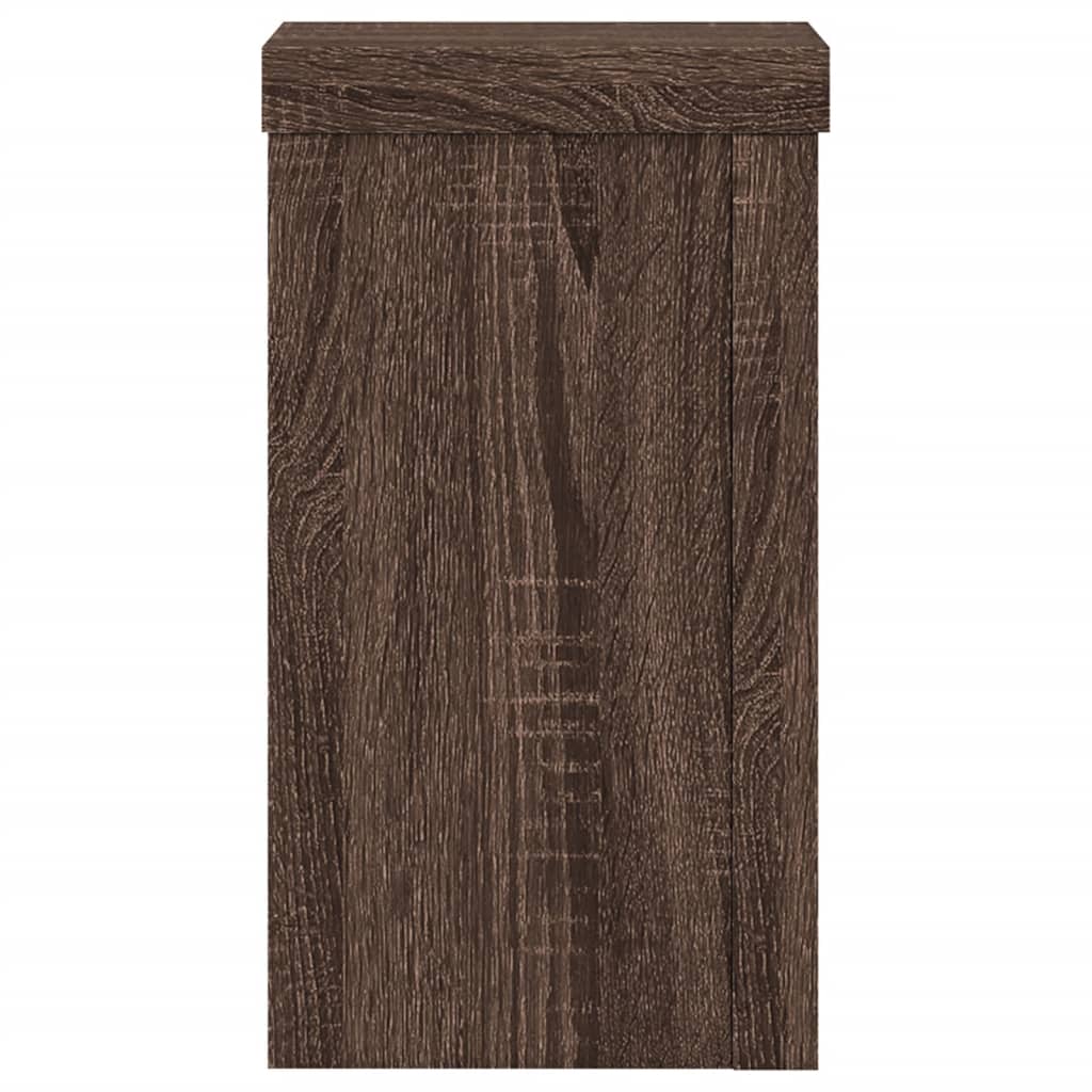 Pflanzenständer 2 Stück Braun Eichenoptik 10 x 10 x 18 cm Holzwerkstoff