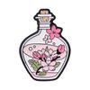 Aesthetic Bottle Flower Badges Wild Daisies Cherry Blossom Enamel Pin Cartoon Morning Glory White Lily Brooch Plant Accessories