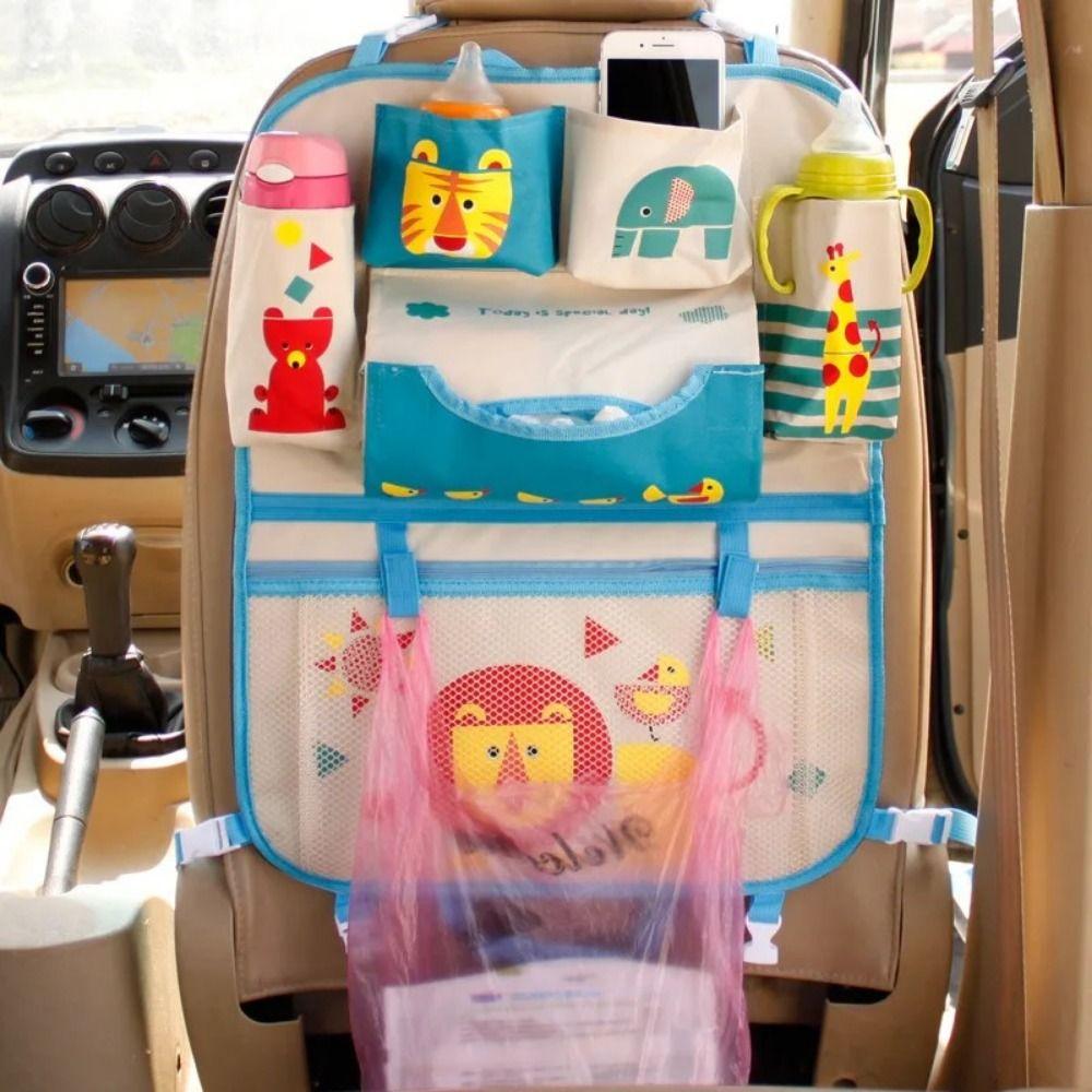 Large Capacity Car Seat Back Storage Bag Multi-functional Tablet Holder Protector Toddler