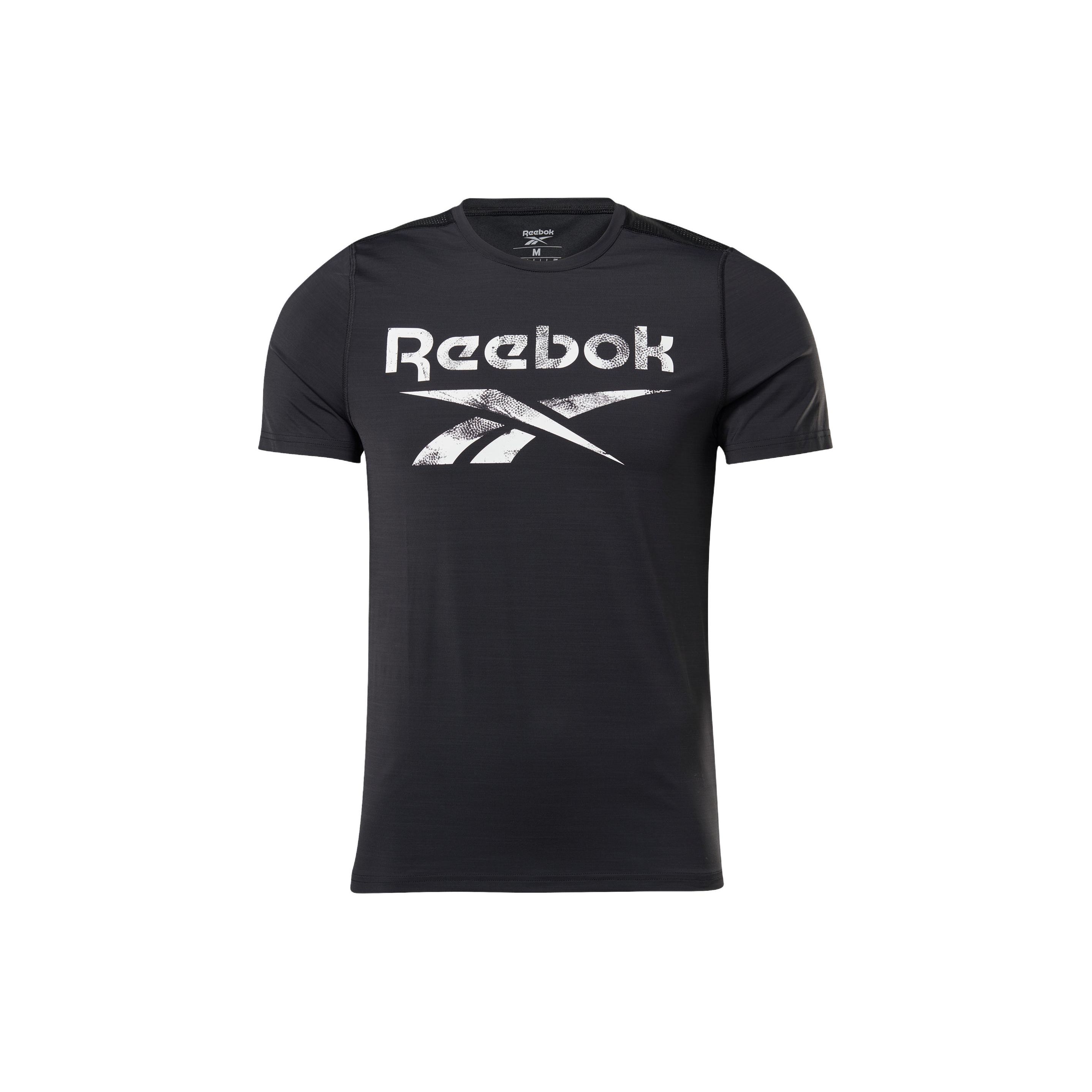 

Reebok Color Block Breathable Training T-Shirt Men Tops Black GL3172 M