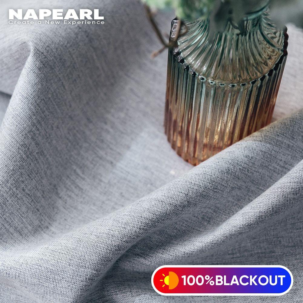 1PC NAPEARL 100% Blackout jednokolorowa pościel zasłona okienna do sypialni nowoczesny typ pierścienia zasłony zasłona do salonu do wystroju domu