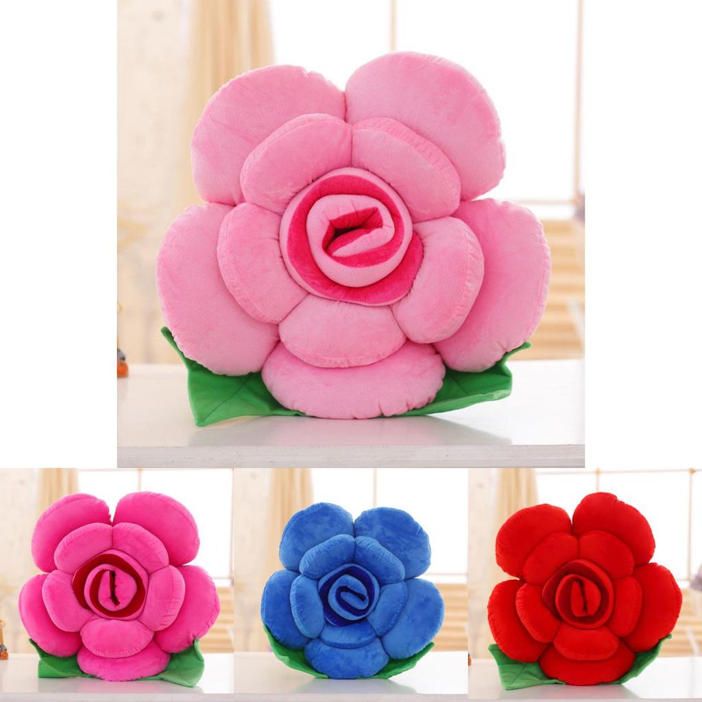 Modern Roseshaped Flower Pillows Cushion Decorative Lumbar Pillow For Home And Office