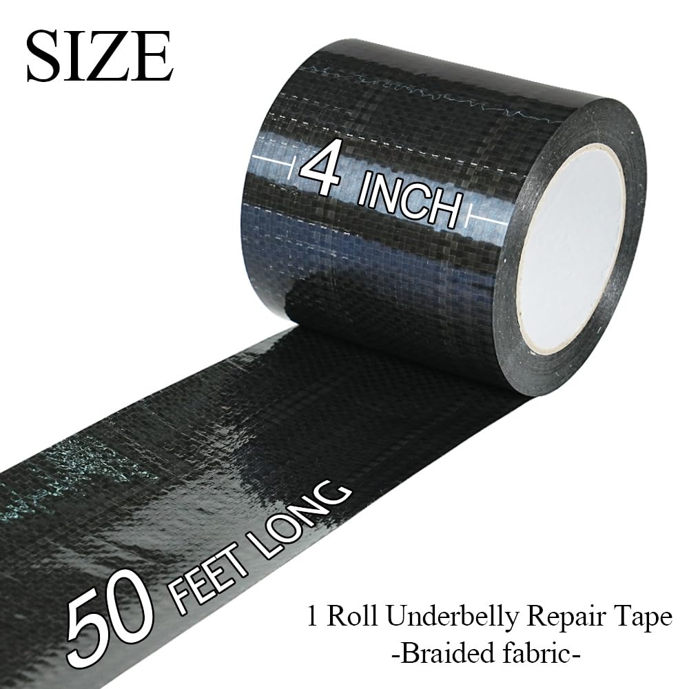 CHUANGSEED RV Underbelly Tape Flexible Waterproof Fabric Repair Tape, Thick Sealing Patch For Mobile Home Belly, Camper, Travel Trailer, Permanent