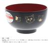 Ishida Made in Dishwasher and Microwave Cat 10 x 10 x 6 cm Children's Bowl, Japan, Safe, Design, Black, Dimensions