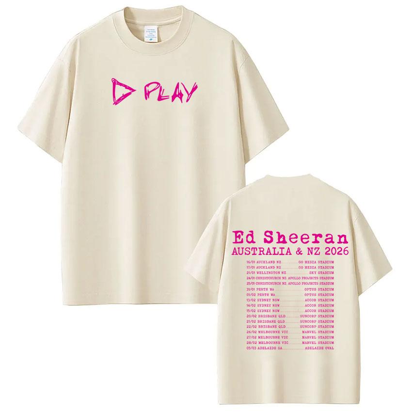 

Ed Sheeran Loop Tour 2026 Doublesided Print T Shirts Women Harajuku Tshirts Cotton Aesthetic Trendy Tshirts Streetwear S