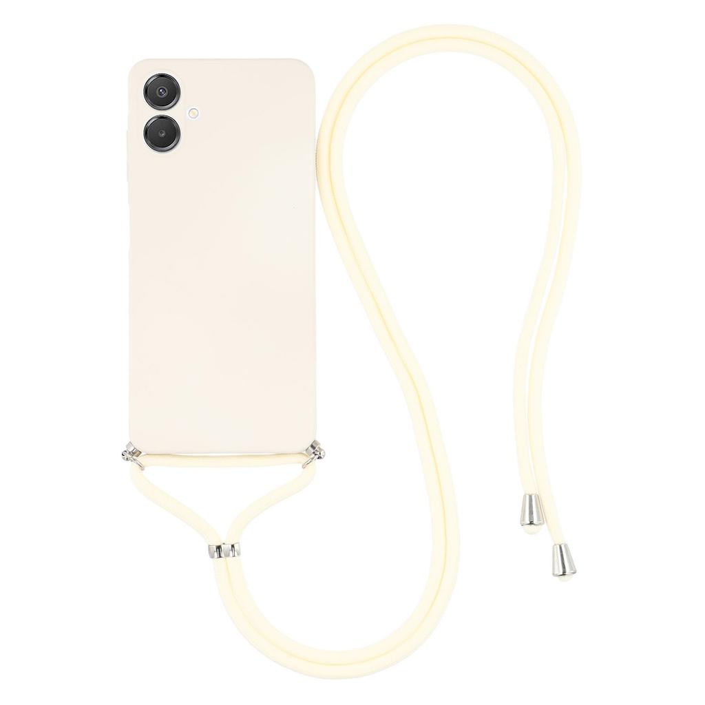 Für Samsung Galaxy A07 4G Hülle Flexible TPU Faserfutter Stoßfest Umhänge-Handyhülle