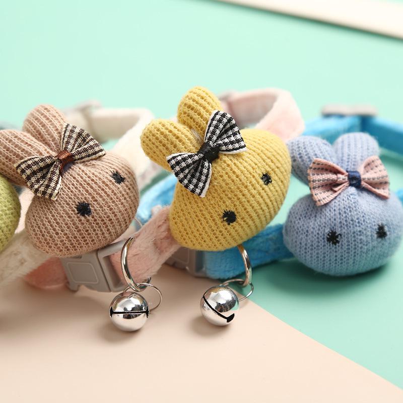 Cute Cat Bell Collar - Little Rabbit Cartoon for Pets