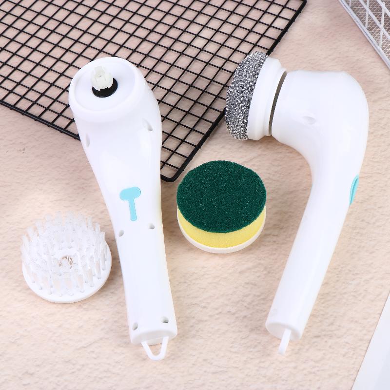 1Set Multifunctional Electric Cleaning Brush Handheld Cordless Cleaning Brush For Bathroom Washing And Kitchen Cleaning Tools