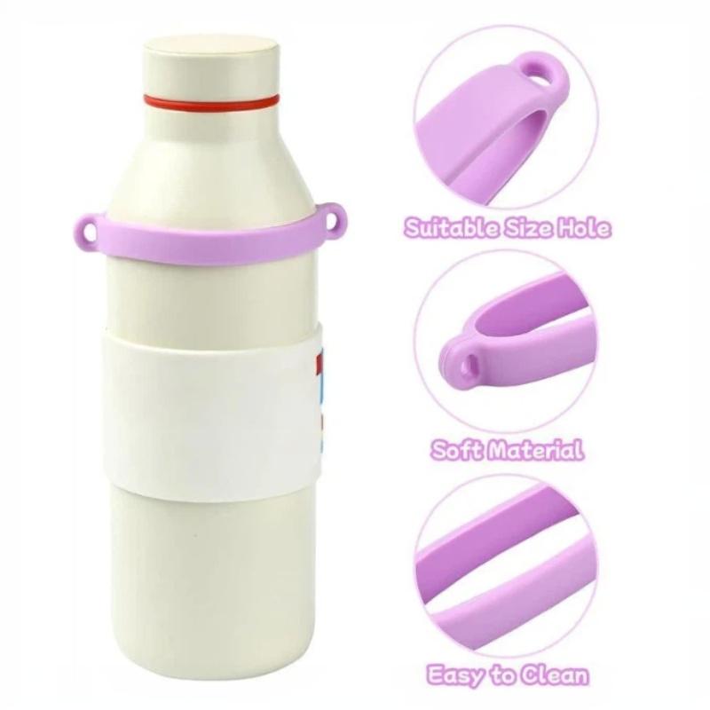1Pcs Reusable Portable Silicone Water Cup Handle Strap Bottle Sling Kettles Ring Replacement Parts For Stanley