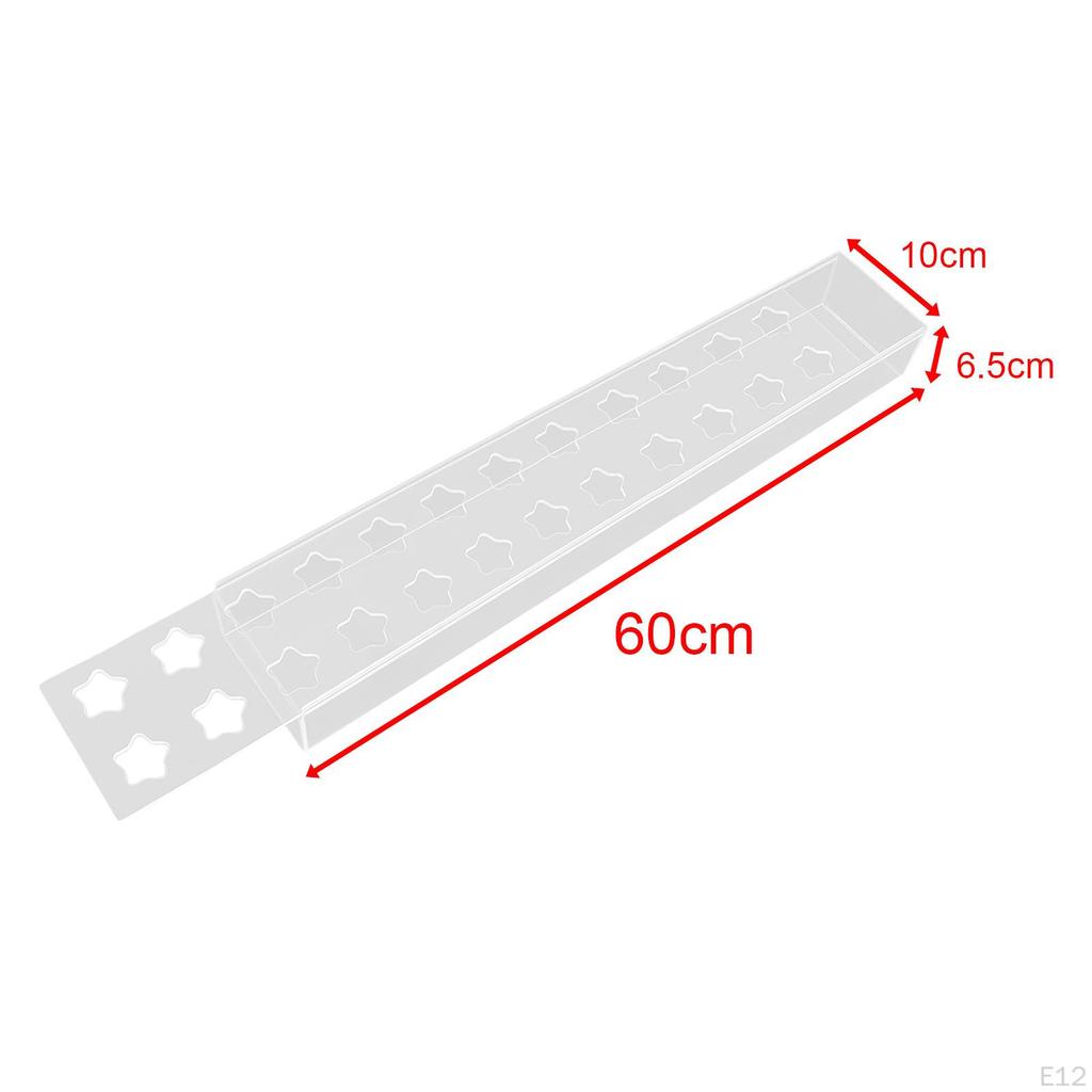 Acrylic Flower Vase Art with Light Bar Modern Pot Rectangle Floral Arrangement for Home