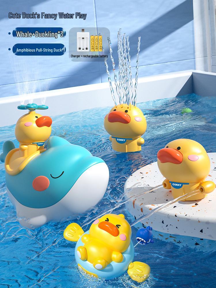 Little Yellow Duck Bath Toys for Kids - Water Play Shower Fun for Boys and Girls
