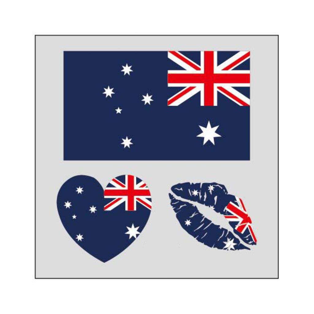 Decal Sticker Set with Argentina Flag Heart Shape and Lip Print Design for Laptops Bottles Suitcases Notebooks and More