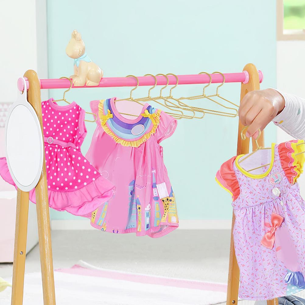 25 Pcs Delicate Small Hanger Mini Miniature Hooks for Dollhouse Clothes Hangers