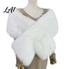 Soft Shawl for Women Women's Faux Fur Shawl Plush Collar Scarf Wrap Solid Color Breathable Multi-functional Winter Colder Warm Wrap Bridal