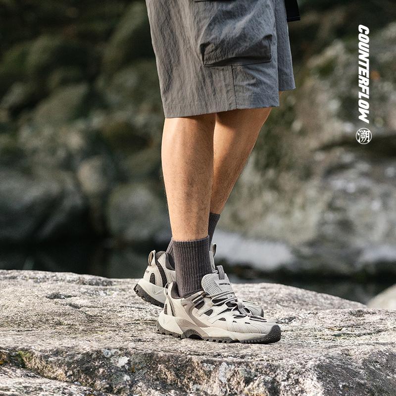 New LiNing CF Tracing Collection, Xingye Cushioning, Wear Resistant Low Top Casual Shoes Men's Gray AGLU073-2