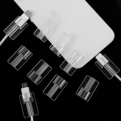 10/5 Peças Enrolador de Cabo de Carregamento Rápido de Silicone Macio Estojo Transparente Clipe para Protetor de Cabo de Dados Apple iPhone
