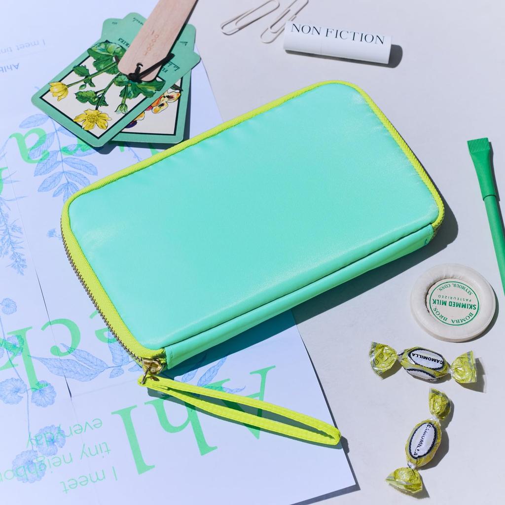 [Hobonichi] Drawer Pouch - Ane/Aqua Lime