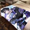 KPop Demon Hunters Zoey Print Flannel Blanket, Comfortable Warm for Sofa Bed Chair, Versatile -HYQ25