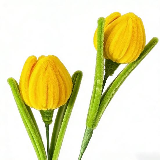 Acul de curățat pipe Finisat Flori Lalea Flori Artificiale Handmade Meșteșug Cadouri pentru Femei Mamă Soție