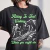 Skeleton Hiking Bear Encounter Shirt and Kids Tshirt, Dark Humor Outdoors Adventure Tee