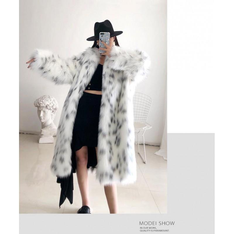 Faux Fur Coat Women Long Sleeve Oversized Plus Size Street Style Winter Outerwear