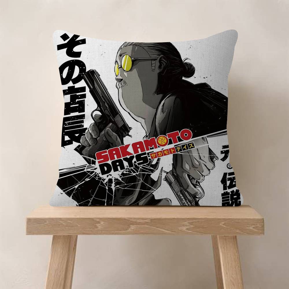 Popular Japanese Anime SAKAMOTO DAYS Cushion Cover Pillow Cover Decor Pillowcase Printed Cushion Case For Couch