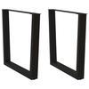 VidaXL Dining Table Legs V-Shape 2 Pieces Black 80 X (72-73,3) Cm Steel 4012648