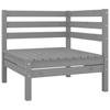 Vidaxl 5-Cz. Garden Lounge Furniture Set, Grey, Pine