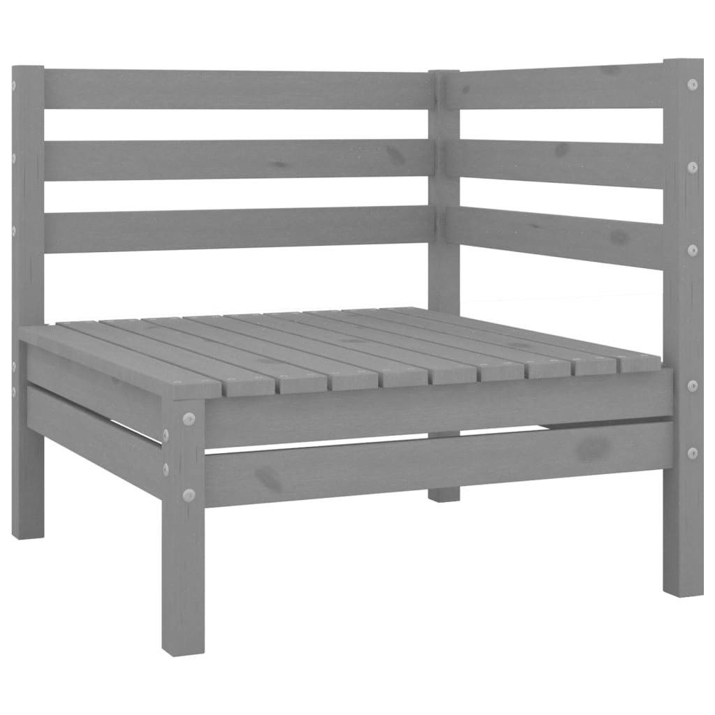 Vidaxl 5-Cz. Garden Lounge Furniture Set, Grey, Pine