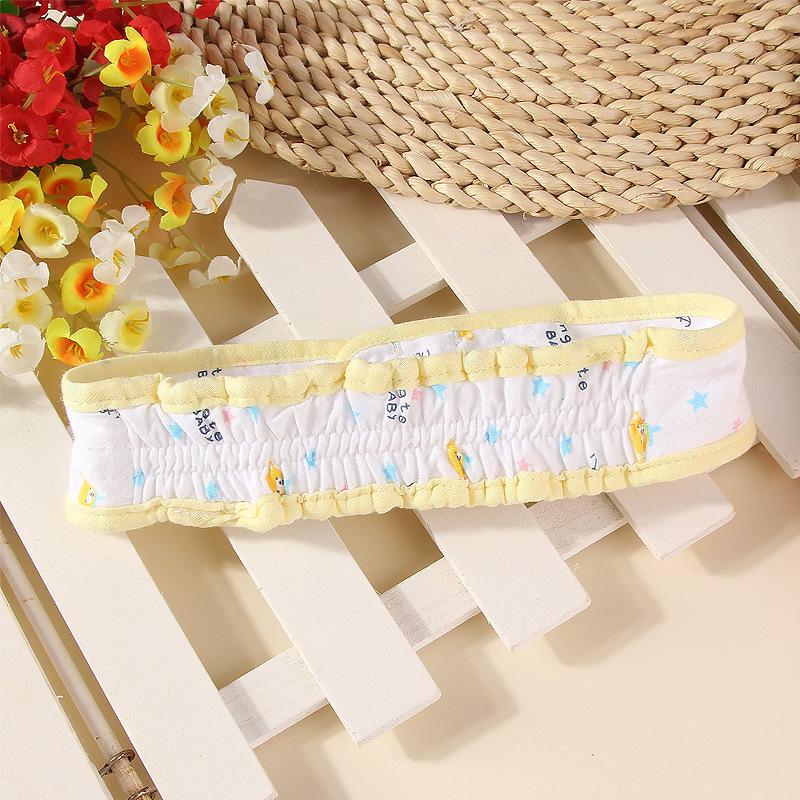 

Ремень для подгузников из хлопка для новорожденных с мультяшным принтом, фиксирующий ремень для подгузников, регулируемый ремешок жёлтый