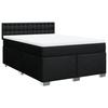 Exclusive House - Bed Slat Base with Mattress Black 160x200 Cm Fabric