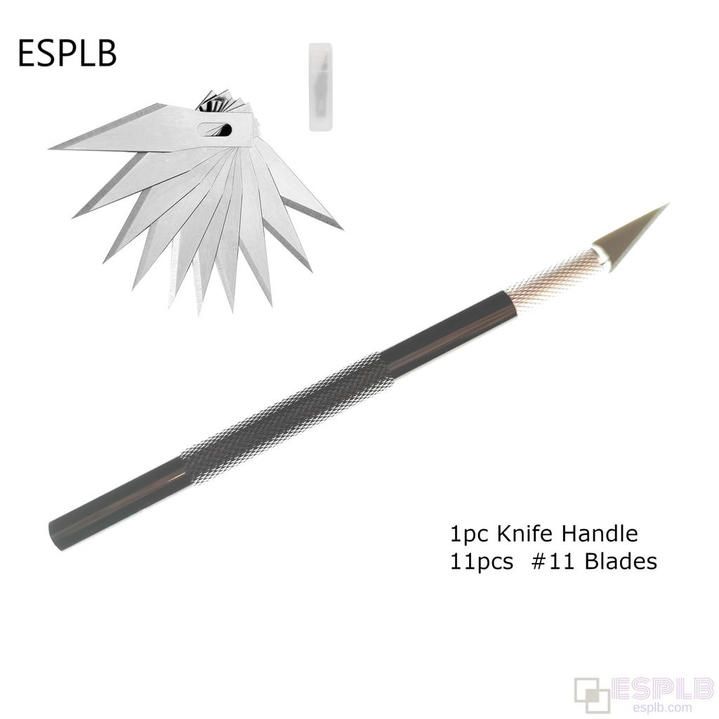 Engraving Non-Slip Metal Scalpel Knife Kit + 50/20/10/5pcs #11 Blades Cutter Craft Knives for Mobile Phone PCB Repair Hand Tools