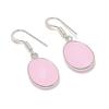 Natural Pink Chalcedony Gemstone 925 Sterling Silver Jewelry Earring 1.42" AE-12217