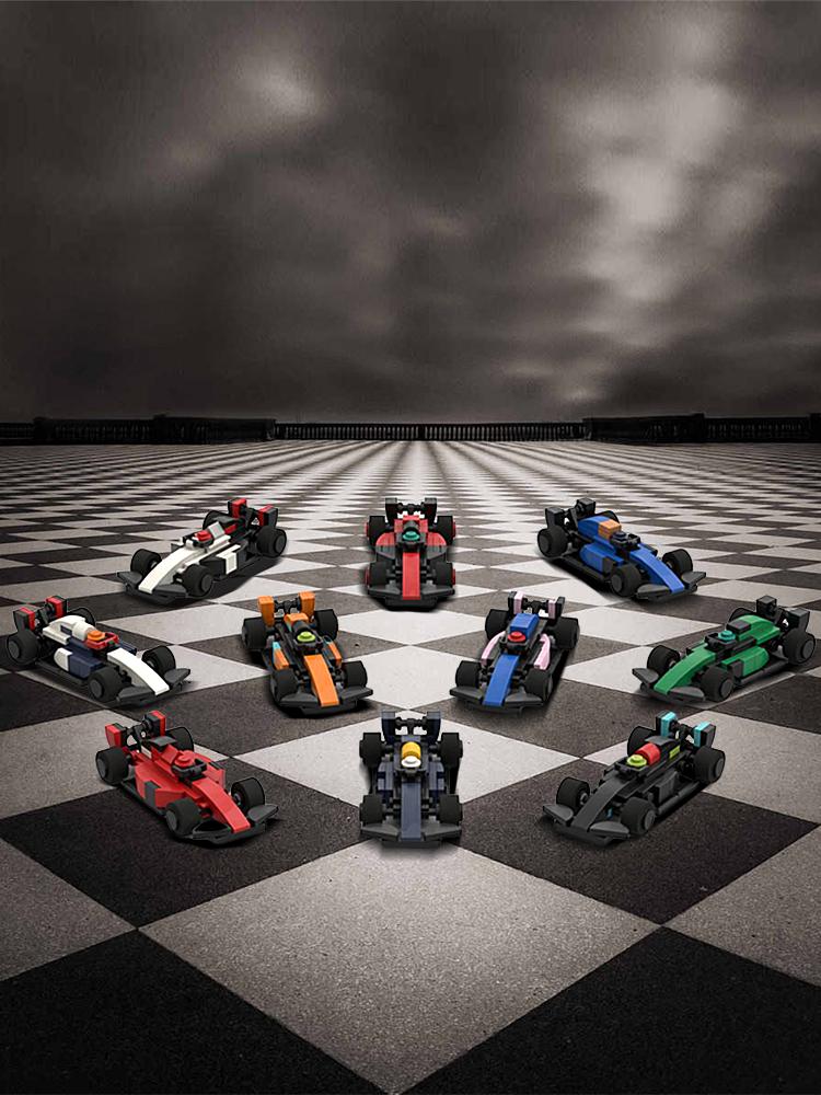 MOC F1 2023 Racing Cars Model Bricks