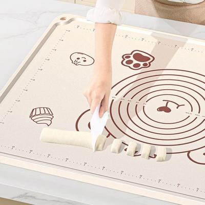 Hochwertige 70*50cm Silikon Backmatte Rutschfest Wiederverwendbar Teigknetmatte mit Maßen Pizzateigmatte Backen