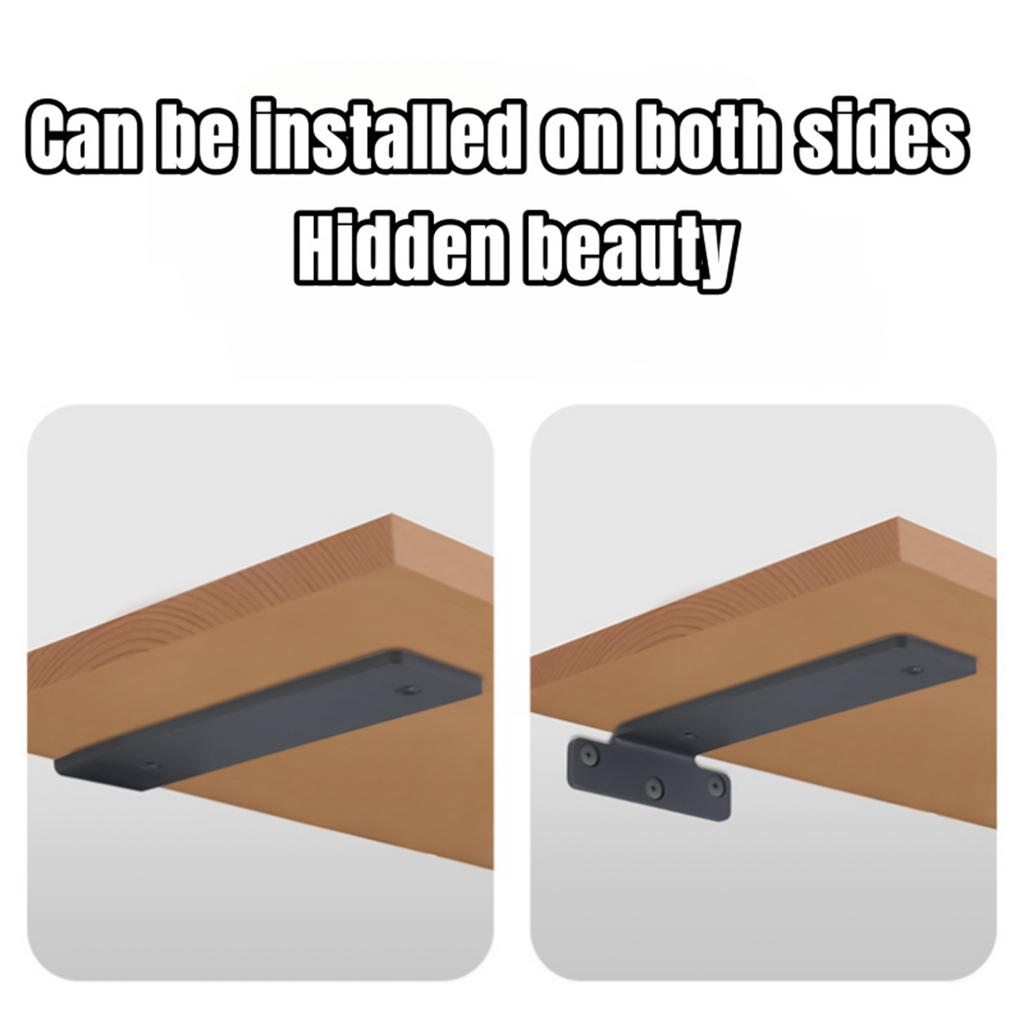 2pcs Wall Mounted Floating Triangle Shelf Bracket Heavy Duty Support for Kitchen Bathroom Living Room Storage Organizer