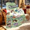 Custom Name Personalized Crayon Shin Print Blanket, Home Decor, Bedroom, Sofa, Camping, Couch, Gifts for Birthday ChristmasEnthusiasts