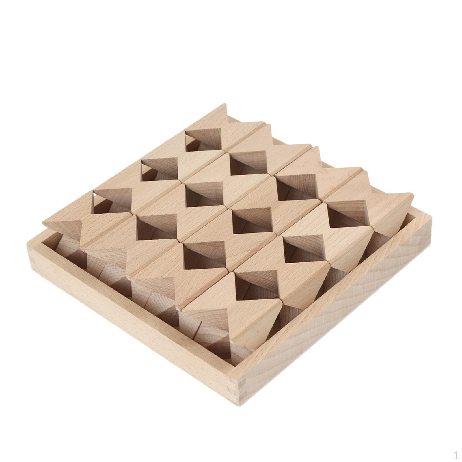 

Wooden Butterfly Block Educational Toy Crafts Unpainted Unfinished for Kids Ages 3-6 Years Old 16 Blocks