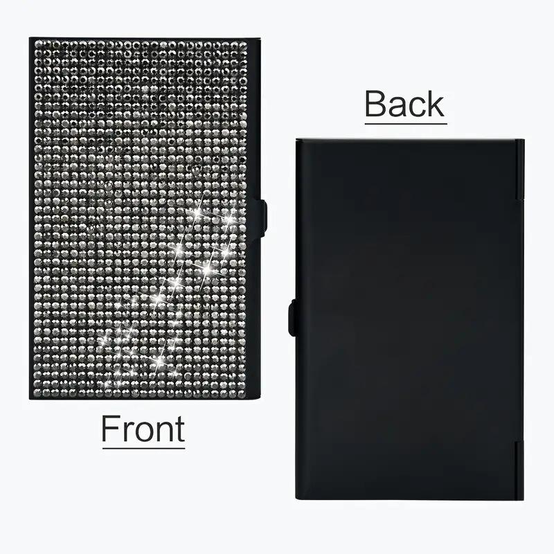 1PC Metal Rhinestone Business Card Clip Drill Business Card Case